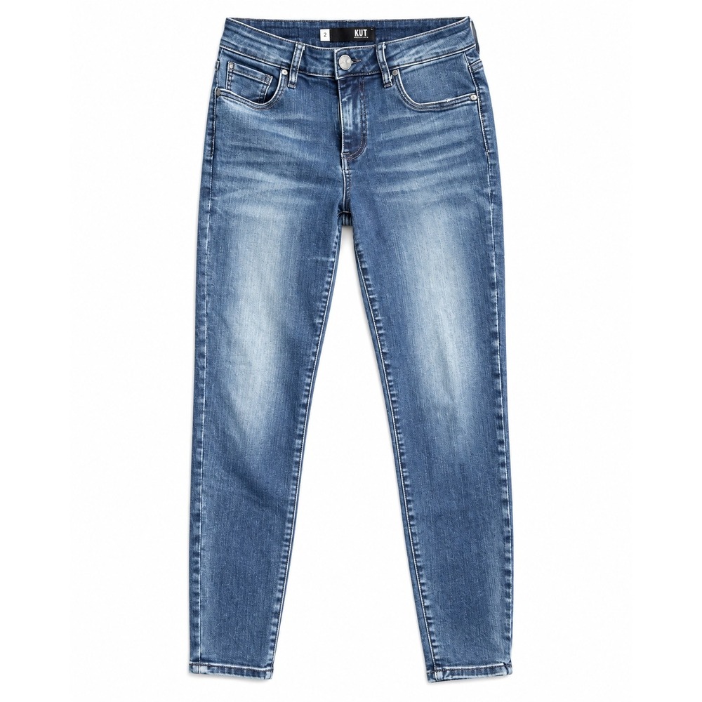KUT From The Kloth Donna High Rise Ankle Skinny Jeans Womens 2 Blue Stretch